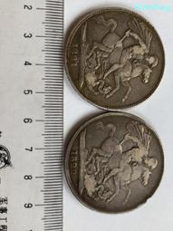 兩枚英國1893年維多利亞披紗馬劍銀幣8223 歷史價格詳細信息