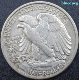 美國1944年行走女神半美銀幣，含銀90%，重12.2克30741 歷史價格詳細信息
