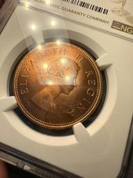 [NGC MS64RD] 英屬南非 1960年 1便士 銅幣16334 歷史價格詳細信息