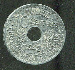 TURNISIA(突尼西亞紙鈔），P59，5-DINAR，ND(1958)，品相美上VF+ 歷史價格詳細信息