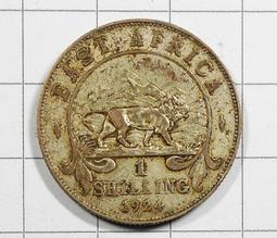 英屬東非1924年雄獅1先令銀幣，品相如圖，拍前請看好問清楚30872 歷史價格詳細信息