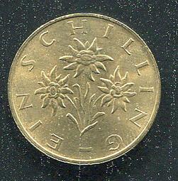 【錢幣】Austria(奧地利)， 1 Schilling  , K2886  , 1994 ,品相9新AU #204620 歷史價格詳細信息