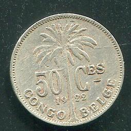 【錢幣】Belgian Congo (比利時剛果), 50 Centimes  , K23  , 1926 ,品相美VF #203942 歷史價格詳細信息