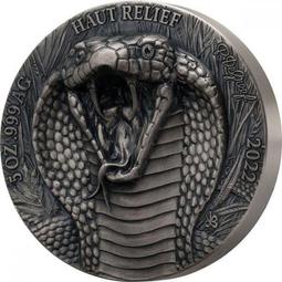 [白銀之手]<預購>2022象牙海岸亞洲大五系列2-眼鏡王蛇高浮雕仿古銀幣-18900 歷史價格詳細信息