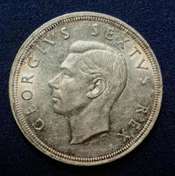 銀幣 錢幣 南非大銀幣 南非1952年喬六5先令28克，發現開普敦3001478 歷史價格詳細信息