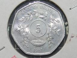 〈烏干達共和國//錢幣〉1963年10月~創造更多的食物//5先令~紀念幣（1-420-） 歷史價格詳細信息