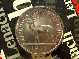 【麟雅堂】模里西斯1991年５-Rupees鎳幣，棕櫚樹，全新《KM 56》 歷史價格詳細信息