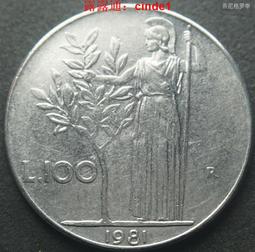 意大利1981年100裡拉鋼幣28mm 23F368 歷史價格詳細信息