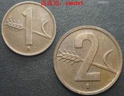 ????露天【至低價】瑞士1951年1、2分銅幣硬幣2枚壹起 23F455 歷史價格詳細信息