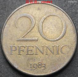 東德民主德國1983年20芬尼銅幣硬幣 23d555 歷史價格詳細信息