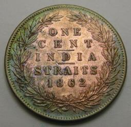 英屬海峽殖民地1891年1分，維多利亞女王28mm30182 歷史價格詳細信息