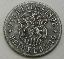 【緊急貨幣】(德國西萊茵) , 50 Pf.#209138 , 1921 , 24mm , 95新AU+ 歷史價格詳細信息