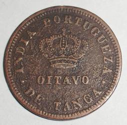 【匯海外幣】葡屬印度1886年1/8唐哥 銅幣【滿300出貨】 價格比較,價格查詢,歷史價格詳細信息