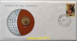 滿300出貨富蘭克林世界錢幣系列 毛裡求斯1975年1分硬幣郵票首日封 如圖 歷史價格詳細信息