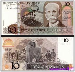 巴西10克魯塞羅1986年版全新UNC外國錢幣保真收藏紙鈔Brazil美洲#紙幣#錢幣#外幣 歷史價格詳細信息