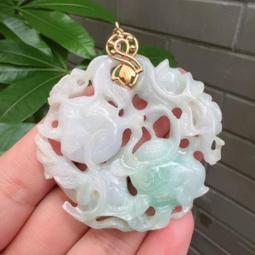 清代翡翠簪頭，無裂無綹，品相完整，包漿然，料子細膩油潤，尺寸37*19.8*3.1 舊藏 古玩 翡翠 二手【紫氣東來】-111 歷史價格詳細信息