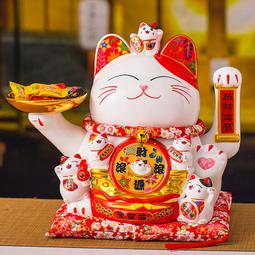 招財擺件開業自動搖手大號小號喬遷新居禮品收銀臺生意興隆裝飾 歷史價格詳細信息