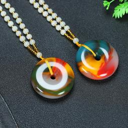 天然和田玉青玉平安扣吊墜玉石蓮花玉佩男女晴水玉牌項鏈玉墜禮物-興龍家居 歷史價格詳細信息