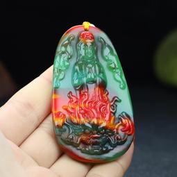 新疆和田玉彩玉下山虎吊墜生肖鼠虎平安牌護身符男款老虎項鍊掛墜 歷史價格詳細信息