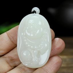 天然新疆和田玉白玉籽料原石十八羅漢項鏈霸氣男款帶紅皮佛頭項鏈 歷史價格詳細信息