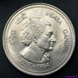 印度紀念幣，K85，1-RUPEE，1990年，品相全新UNC 歷史價格詳細信息