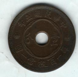 民國銅圓中孔壹分，自然包漿，包老保真，原狀態原味道 古玩 老物件 舊藏 -3841 歷史價格詳細信息