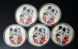 ＊★＊---外國紀念幣.章---米奇&米妮---相親相愛版---鍍金章 1 枚---＊★＊ 歷史價格詳細信息