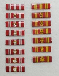 可欣台灣精品：陸軍獎章常用加星勳表（陸光甲種/陸光乙種/金甌甲種/金甌乙種獎章） 歷史價格詳細信息