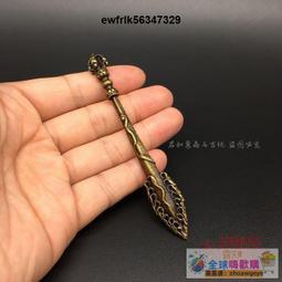尼泊爾純銅文殊劍金剛杵普巴杵擺件藏傳手工鑲嵌居家文玩法器擺設【鄉村古貨鋪】 歷史價格詳細信息