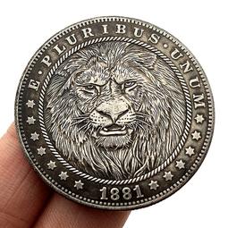 現貨 流浪幣萬圣節骷髏頭黃銅舊銀紀念章 把玩工藝銅銀硬幣 歷史價格詳細信息