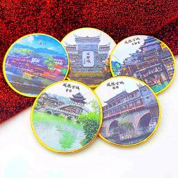 中國旅游景點湖北黃鶴樓鍍金紀念章 杭州旅游45mm金幣紀念幣硬幣 歷史價格詳細信息