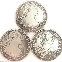 西班牙卡洛斯四世雙柱銀幣 西屬墨西哥廠卡四雙柱 Mo.FT4441 歷史價格詳細信息