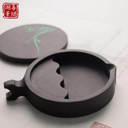 歙硯原石學生帶蓋硯臺墨盤墨盒玉山羅紋硯水波紋眉紋文房用品端硯 歷史價格詳細信息