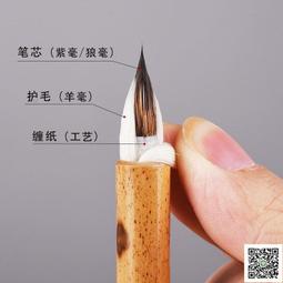 毛筆小花尖狼羊兼毫勾線筆 花鳥人物工筆白描線描勾線毛筆套裝初學 現貨 歷史價格詳細信息