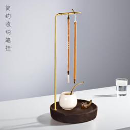 文昌筆實木筆架掛4支毛筆學生布書桌位子擺件文房四寶刻詩人套裝   特艾超夯 精品 歷史價格詳細信息