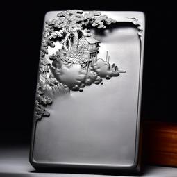 硯臺山百集手提硯圓形大號余墨不干硯臺書法擺件原石天然優質專用歙硯 歷史價格詳細信息