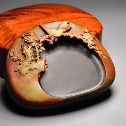 喜上眉梢硯臺 文房四寶書法套裝方形初學者水碟墨盒 金星硯石 歷史價格詳細信息