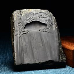 中國歙硯老坑眉紋藏品 雲紋硯 孤品老坑名師龍尾硯文房收藏端送禮 歷史價格詳細信息