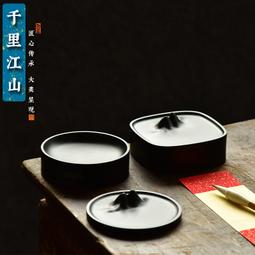 帶蓋硯臺《經典圓池素硯》文創黃銅把手蓋老坑歙硯天然原石金星硯 歷史價格詳細信息