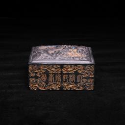 清代銅墨盒 銅盒 文房用品 銅器 民俗 古玩 文玩 老貨 收19557 歷史價格詳細信息