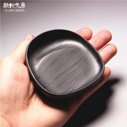 小楷硯臺 掌中寶硯臺長方素硯帶蓋硯臺 正宗歙硯水波紋原石硯臺 歷史價格詳細信息