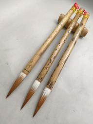 雙馬牌3支盒裝打包，特制兔毫，花苑新秀，70年代極品純紫毫，硬毫，回流老湖筆，手工刻字，刻字精美，牛角頂牛角-1782 歷史價格詳細信息