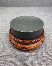 小楷硯臺 掌中寶硯臺長方素硯帶蓋硯臺 正宗歙硯水波紋原石硯臺 歷史價格詳細信息