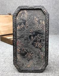 曹素功徽墨彩墨精品《一瓣香》，綠色，一圖一物，凈重363克，尺寸:17.56.53.2厘米，老料新描金，有裂-3757 歷史價格詳細信息