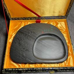硯臺精品歙硯 文房四寶 《笑口常開》 歙硯銀星黑龍潭！ 尺寸14.5*10.5*3厘米，無包裝！-2737 歷史價格詳細信息