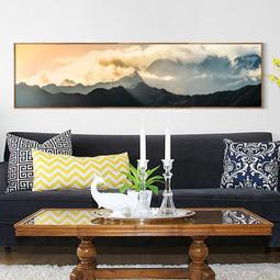 C - R - A - Z - Y - T - O - W - N　禪意水彩山水畫抽象藝術水墨掛畫新中式客廳沙發背景掛畫 歷史價格詳細信息