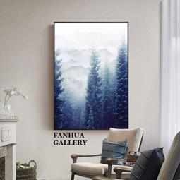 C - R - A - Z - Y - T - O - W - N　新中式山水風景掛畫靠山招財三聯畫現代沙發背景裝飾畫 歷史價格詳細信息