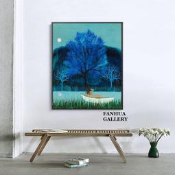 C - R - A - Z - Y - T - O - W - N　藍色抽象掛畫 簡約藝術掛畫 設計師掛畫 三聯抽象掛畫 歷史價格詳細信息