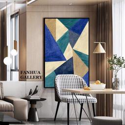 C - R - A - Z - Y - T - O - W - N　藍色抽象掛畫 簡約藝術掛畫 設計師掛畫 三聯抽象掛畫 歷史價格詳細信息