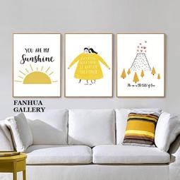 C - R - A - Z - Y - T - O - W - N　黃白黑簡約抽象掛畫 藝術裝飾掛畫 餐廳牆畫空間設計畫 歷史價格詳細信息